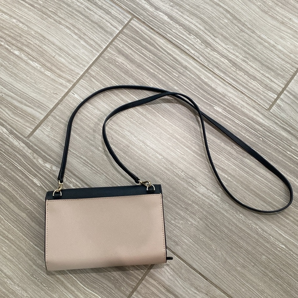 Kate Spade wallet crossbody purse nude and black - Picture 3 of 6